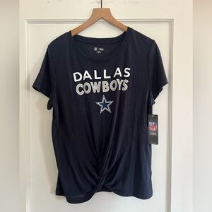 Dallas Cowboys Navy Knot Front T-Shirt NWT